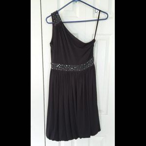 Little Black Dress, one shoulder, elegant beadwork